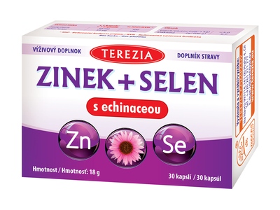 Terezia Zinek + selen s echinaceou 30 kapslí