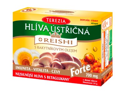 Terezia Hlíva s rakytníkovým olejem + reishi Forte 60 kapslí  