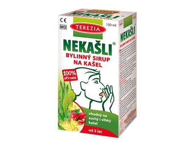 Terezia Nekašli 100% přírodní bylinný sirup na kašel 150 ml Terezia Nekašli 100% přírodní bylinný sirup na kašel 150 ml