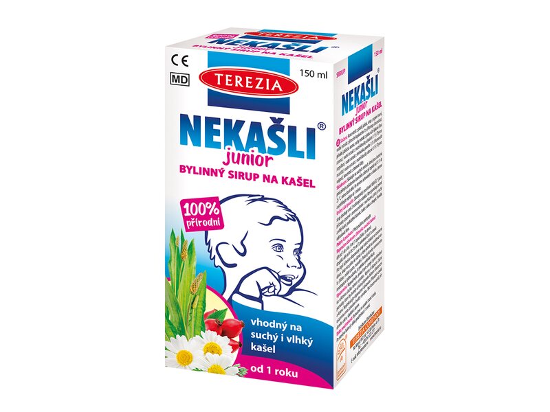 Terezia Nekašli Junior 100% přírodní bylinný sirup na kašel 150 ml