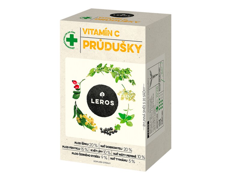 Leros Vitamin C průdušky nálevové sáčky 20x1,5 g Leros Vitamin C průdušky nálevové sáčky 20x1,5 g