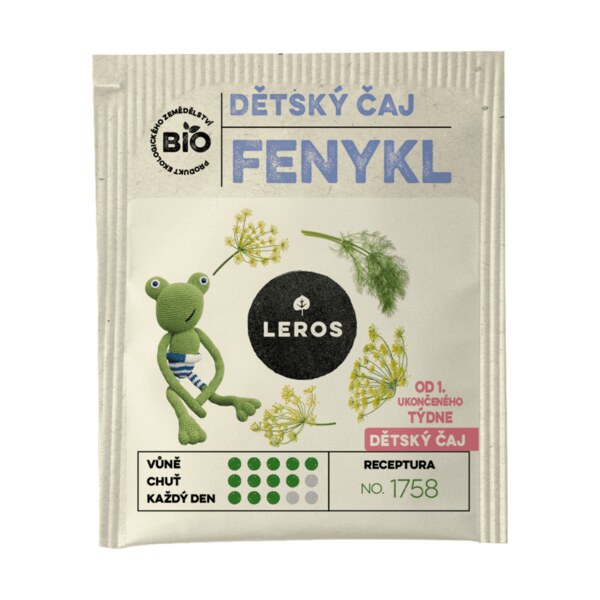 Leros Dětský čaj BIO fenykl nálevové sáčky 20x1,5 g Leros Dětský čaj BIO fenykl nálevové sáčky 20x1,5 g