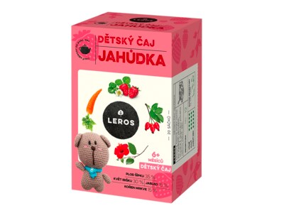 Leros Dětský čaj jahůdka nálevové sáčky 20x2 g