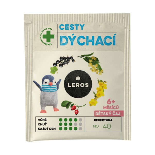 Leros Dětský čaj cesty dýchací nálevové sáčky 20x2 g Leros Dětský čaj cesty dýchací nálevové sáčky 20x2 g