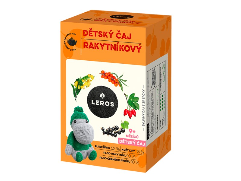 Leros Dětský čaj rakytníkový nálevové sáčky 20x2 g