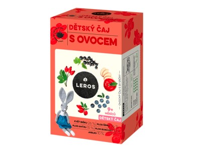 Leros Dětský čaj s ovocem nálevové sáčky 20x2 g