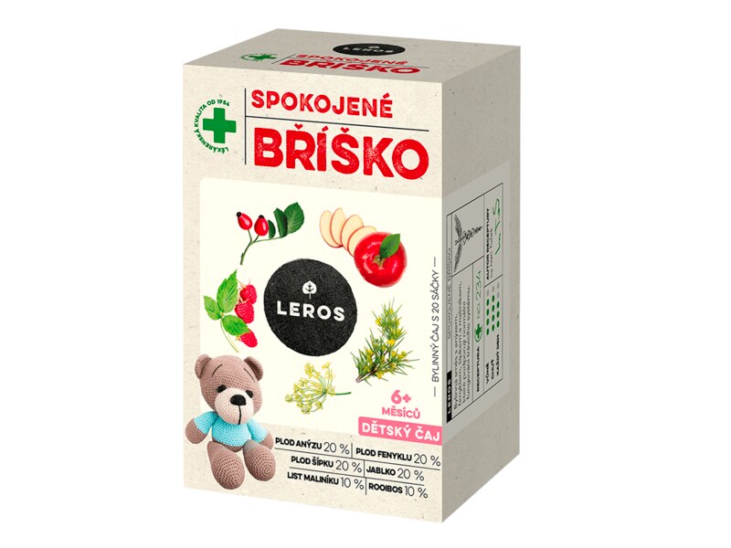 Leros Dětský čaj spokojené bříško nálevové sáčky 20x2 g