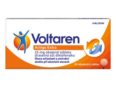 Voltaren Actigo Extra 25 mg tablety proti bolesti 20 tablet