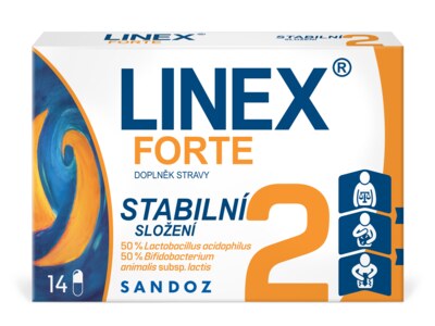 Linex Forte probiotika s prebiotiky 14 kapslí