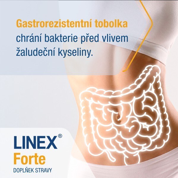 Linex Forte probiotika s prebiotiky 14 kapslí