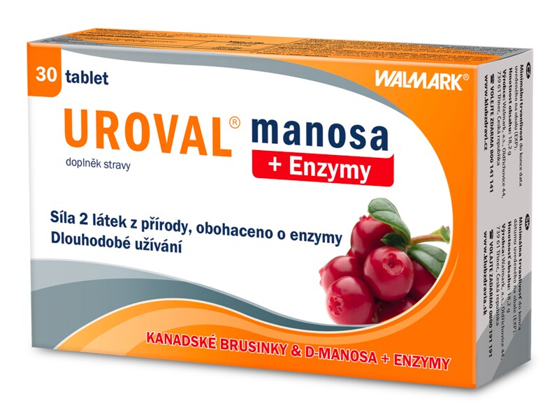 Uroval Manosa + enzymy 30 tablet