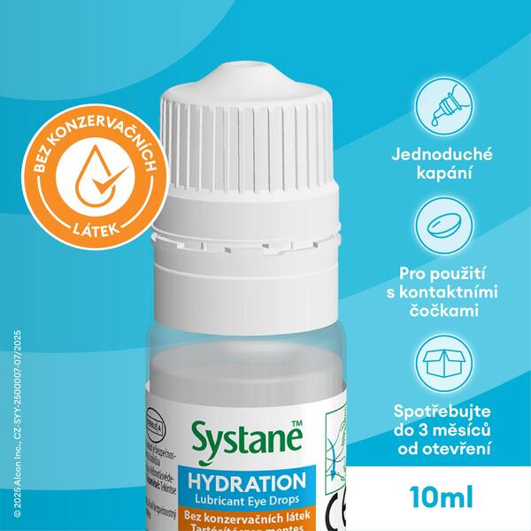Systane Hydration zvlhčující oční kapky bez konzervačních látek 10 ml
