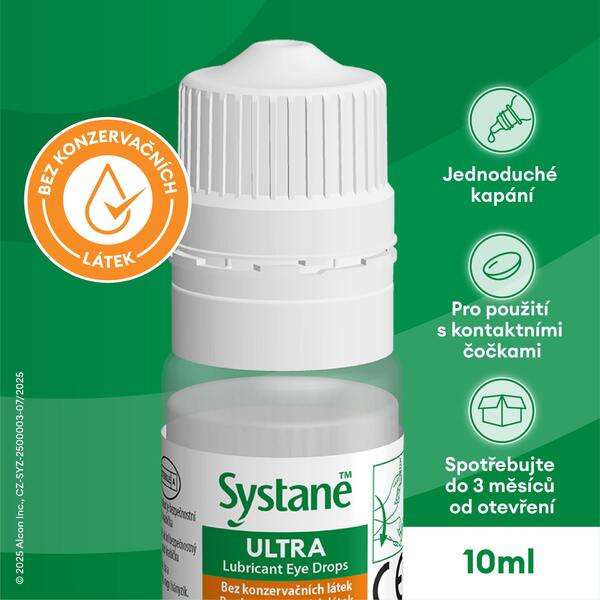 Systane Ultra zvlhčující oční kapky bez konzervačních látek 10 ml Systane Ultra zvlhčující oční kapky bez konzervačních látek 10 ml