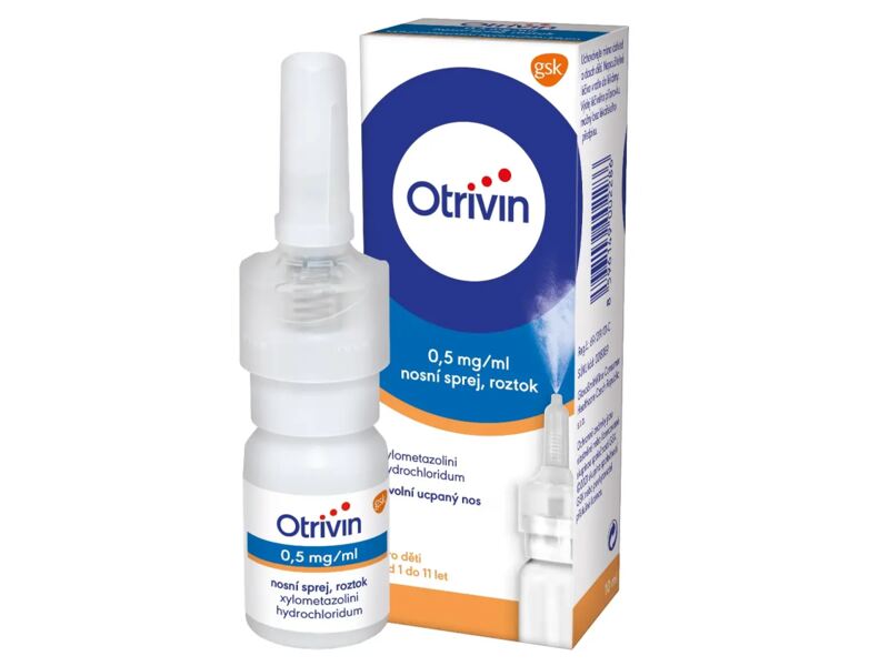 Otrivin 0,5 mg/ml nosní sprej pro děti při léčbě ucpaného nosu 10 ml