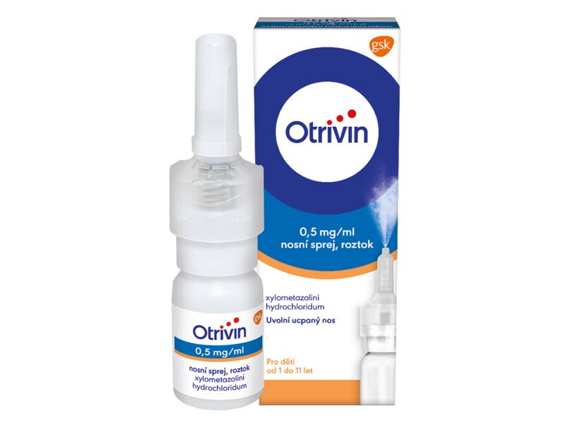 Otrivin 0,5 mg/ml nosní sprej pro děti při léčbě ucpaného nosu 10 ml