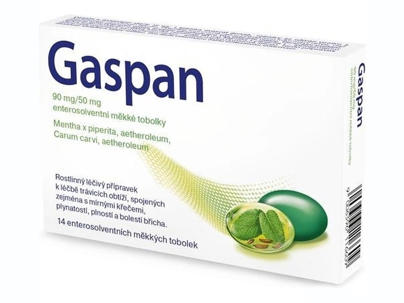 Gaspan 90 mg/50 mg 14 enterosolventních měkkých tobolek