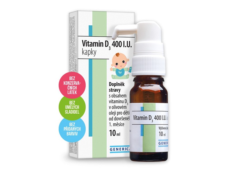 Vitamin D3 400 I.U. Generica kapky 10 ml