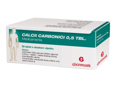 Calcii Carbonici 0,5 Medicamenta 50 tablet
