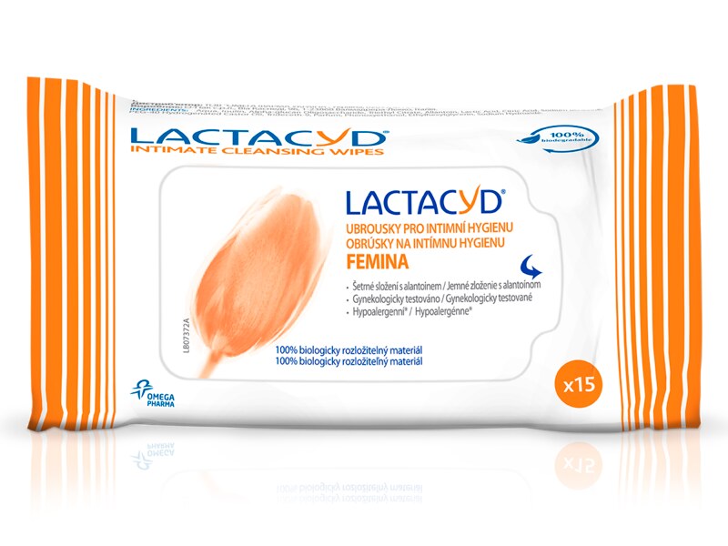 Lactacyd Femina ubrousky pro intimní hygienu 15 ks