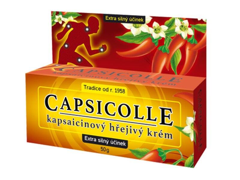 Capsicolle Kapsaicinový krém Extra hřejivý 50 g Capsicolle Kapsaicinový krém Extra hřejivý 50 g
