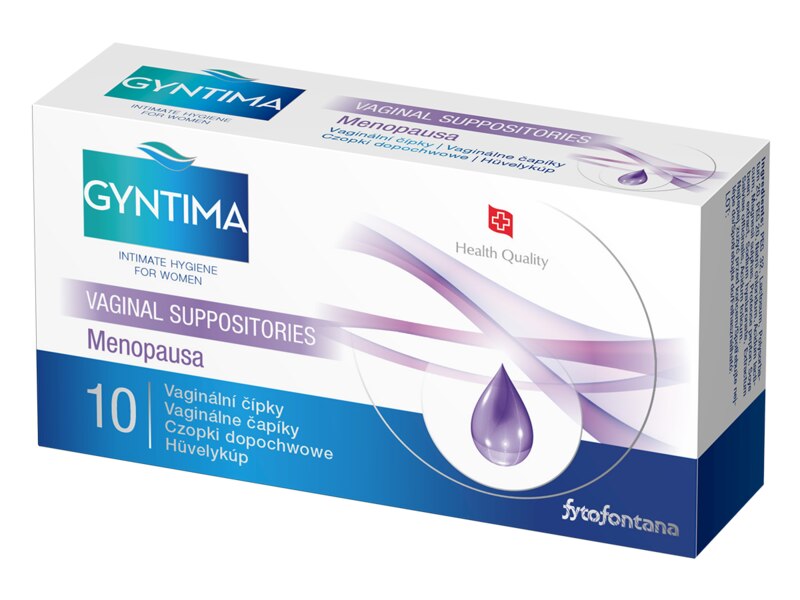Gyntima Menopausa vaginální čípky 10 ks