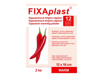 Fixaplast Warm Hřejivá relaxační náplast 12x16 cm 2 ks