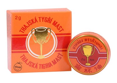 Thajská tygří mast Golden Cup balm 2 g
