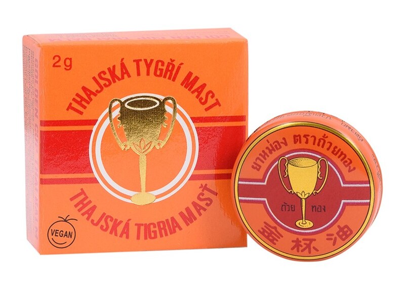 Thajská tygří mast Golden Cup balm 2 g