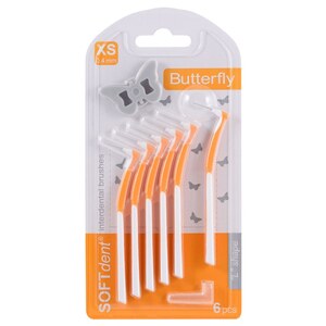 Softdent Butterfly mezizubní kartáček zahnutý XS 6 ks Softdent Butterfly mezizubní kartáček zahnutý XS 6 ks