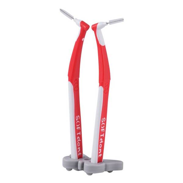 Softdent Butterfly mezizubní kartáček zahnutý S 6 ks