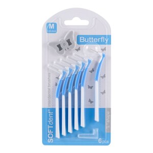 Softdent Butterfly mezizubní kartáček zahnutý M 6 ks Softdent Butterfly mezizubní kartáček zahnutý M 6 ks