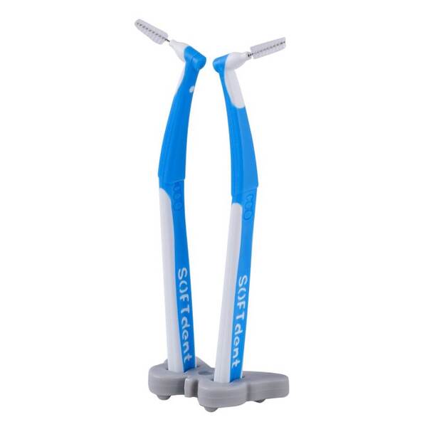 Softdent Butterfly mezizubní kartáček zahnutý M 6 ks