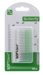 Softdent Butterfly dentální párátka Flexi Pick XS/M 48 ks