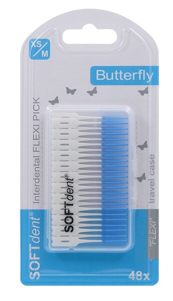 Softdent Butterfly dentální párátka Flexi Pick XS/M 48 ks
