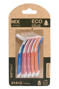 Softdent ECO mezizubní kartáček zahnutý mix 10 ks Softdent ECO mezizubní kartáček zahnutý mix 10 ks