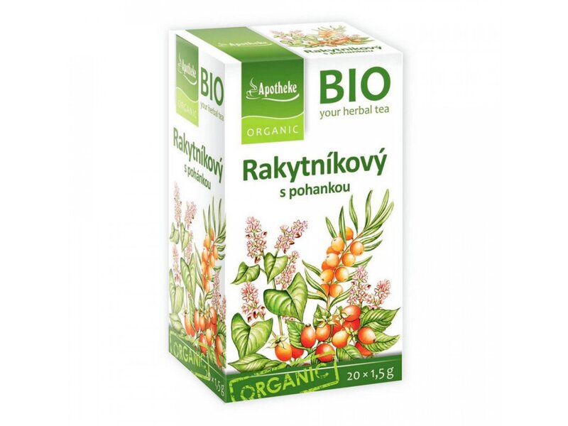 Apotheke BIO Rakytníkový čaj s pohankou nálevové sáčky 20x1,5 g