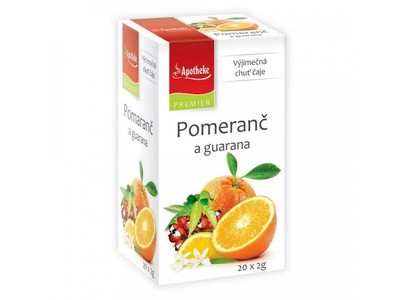 Apotheke Pomeranč a guarana čaj nálevové sáčky 20x2 g Apotheke Pomeranč a guarana čaj nálevové sáčky 20x2 g