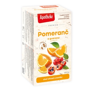 Apotheke Pomeranč a guarana čaj nálevové sáčky 20x2 g Apotheke Pomeranč a guarana čaj nálevové sáčky 20x2 g