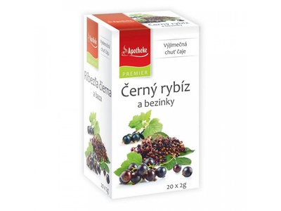 Apotheke Černý rybíz a bezinky čaj nálevové sáčky 20x2 g