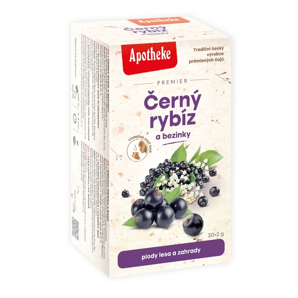 Apotheke Černý rybíz a bezinky čaj nálevové sáčky 20x2 g