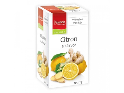 Apotheke Citron + zázvor s lípou čaj nálevové sáčky 20x2 g