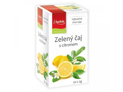 Apotheke Zelený čaj s citronem nálevové sáčky 20x2 g Apotheke Zelený čaj s citronem nálevové sáčky 20x2 g