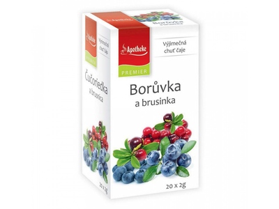 Apotheke Borůvka a brusinka čaj nálevové sáčky 20x2 g