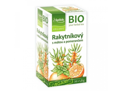 Apotheke BIO Rakytníkový čaj s mátou a pomerančem nálevové sáčky 20x1,8 g
