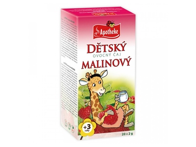 Apotheke Dětský ovocný čaj malinový nálevové sáčky 20x2 g