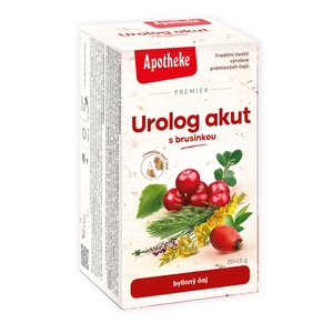 Apotheke Urolog akut s brusinkou čaj nálevové sáčky 20x1,5 g Apotheke Urolog akut s brusinkou čaj nálevové sáčky 20x1,5 g