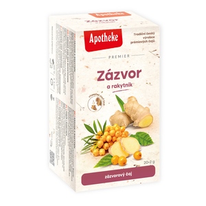 Apotheke Zázvor a rakytník čaj nálevové sáčky 20x2 g