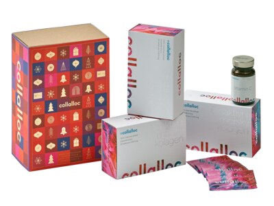 Collalloc 100% bioaktivní mořský kolagen 3,3 g 3x30 sáčků + Vitamín C vánoční balení