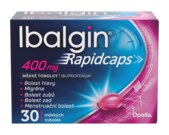 Ibalgin Rapidcaps 400 mg 30 měkkých tobolek Ibalgin Rapidcaps 400 mg 30 měkkých tobolek