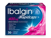 Ibalgin Rapidcaps 400 mg 30 měkkých tobolek Ibalgin Rapidcaps 400 mg 30 měkkých tobolek